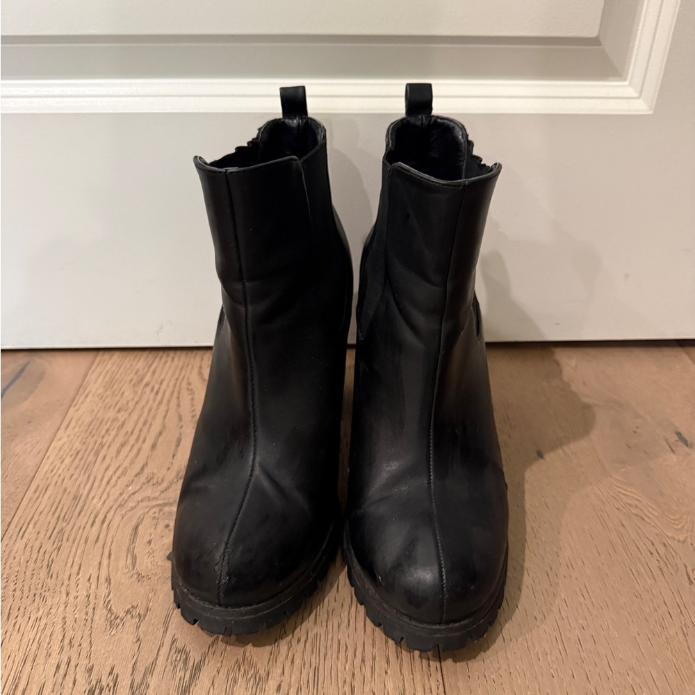 Chinese Laundry Black Heeled Boots